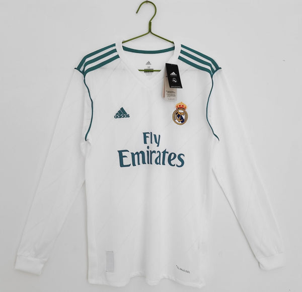 RETRO FULL SLEEVES REAL MADRID HOME 2017/18