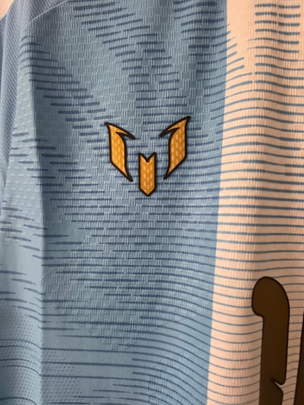 Argentina Messi Farewell Jersey (Player Version) Messi logo detail