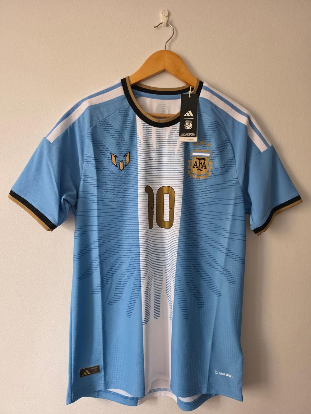 Argentina Messi Farewell Jersey (Player Version) back view with Messi 10
