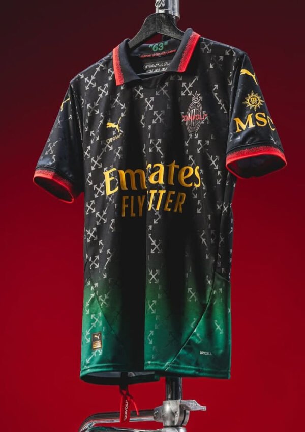AC Milan X Off White Black Jersey (Player Version)
