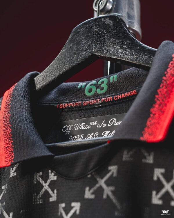 AC Milan X Off White Black Jersey (Player Version) - Image 4