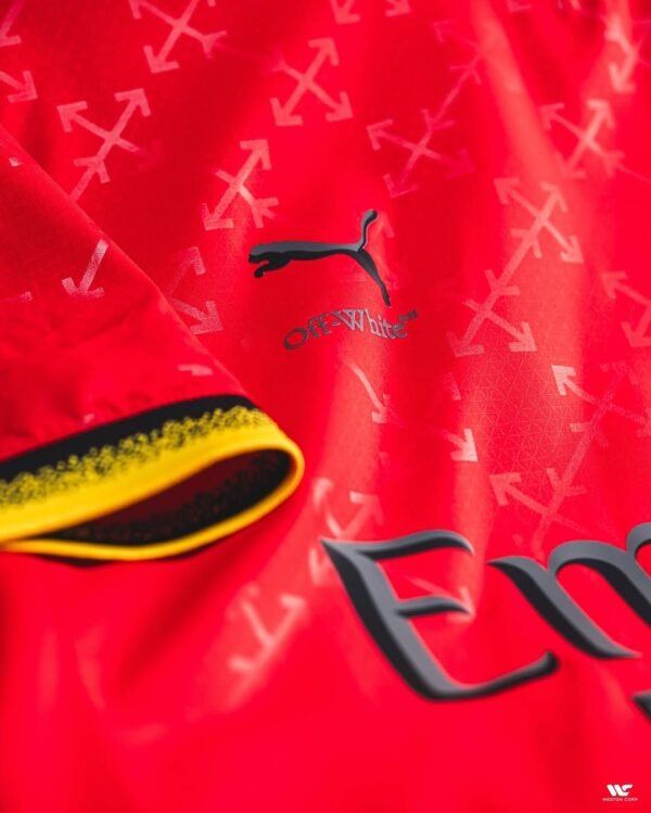 AC Milan X Off White Red Jersey (Player Version) - Image 11