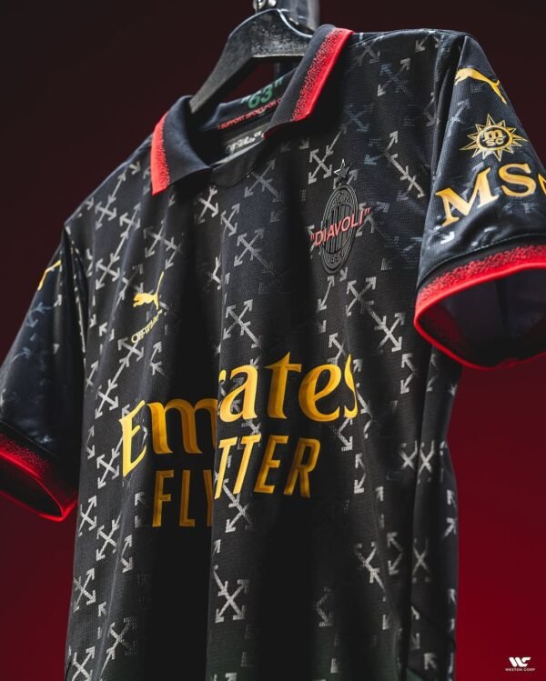 AC Milan X Off White Black Jersey (Player Version) - Image 2