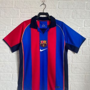RETRO HALF SLEEVES FC BARCELONA HOME 2001/02 Football Jerseys India Online