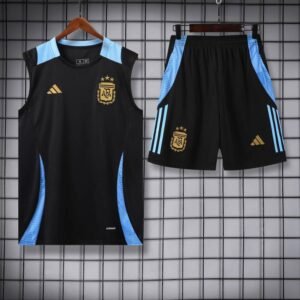 Argentina Sleeveless Training Kit (2024 Edition) – Black & Sky Blue