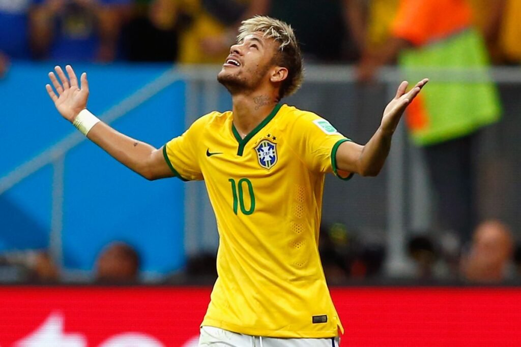 3. Brazil Home Neymar Kit – 2014 World Cup vs Cameroon